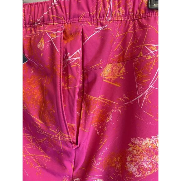 NEW The North Face Wander Shorts Men's XXL Pink Glo Print Swim Trunks Zip Pocket - Picture 3 of 13